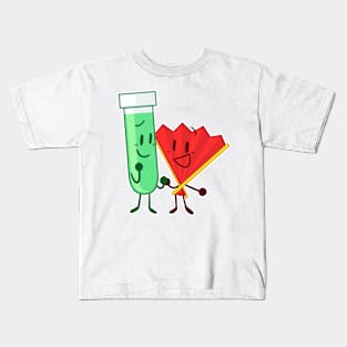 Test Tube x Fan (Inanimate Insanity) Kids T-Shirt